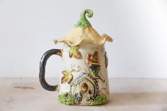 Autumn Fairy House Stoneware Mug