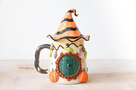 Halloween Hobbit House Stoneware Mug