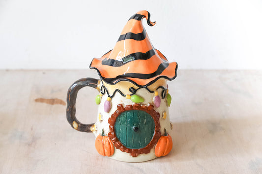 Halloween Hobbit House Stoneware Mug