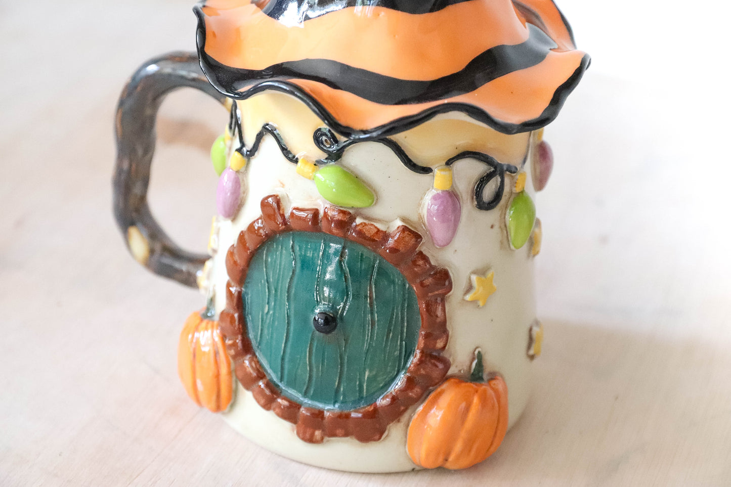 Halloween Hobbit House Stoneware Mug