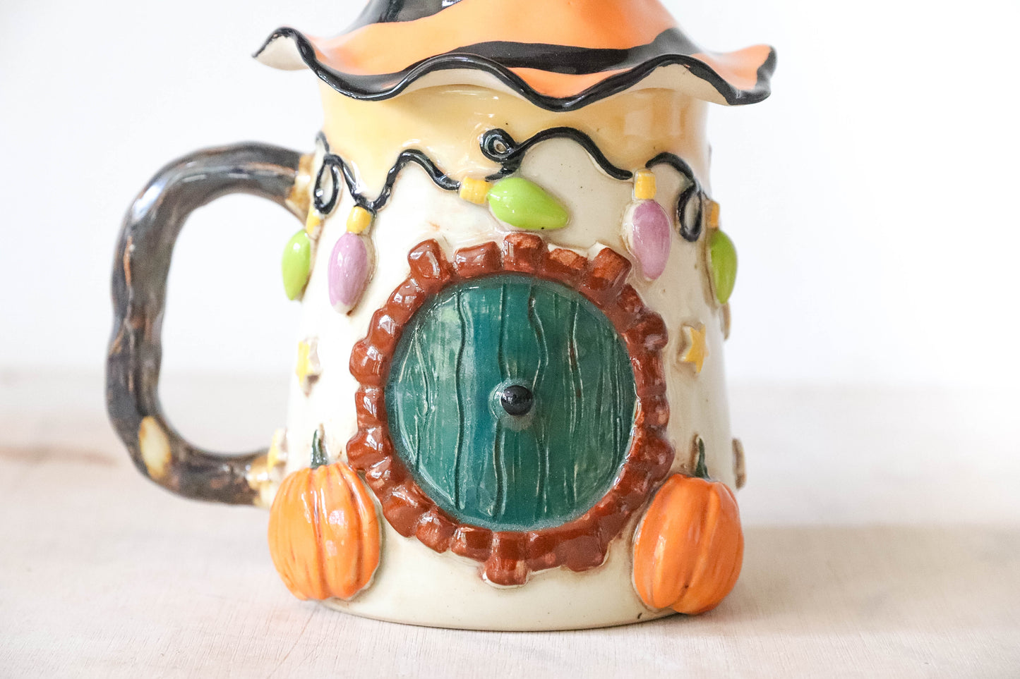Halloween Hobbit House Stoneware Mug