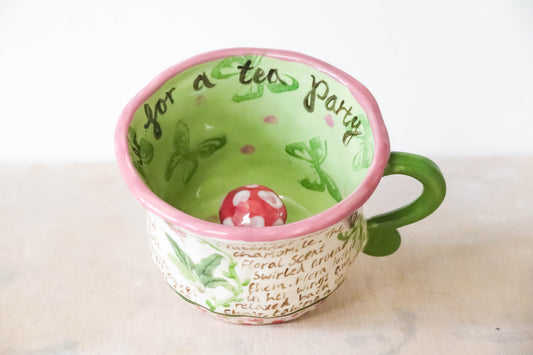 Peekaboo Toadstool Fairy Tea Party Story Mug