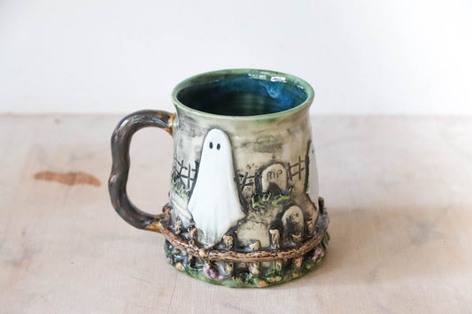 Haunted Cemetery Stoneware Mug