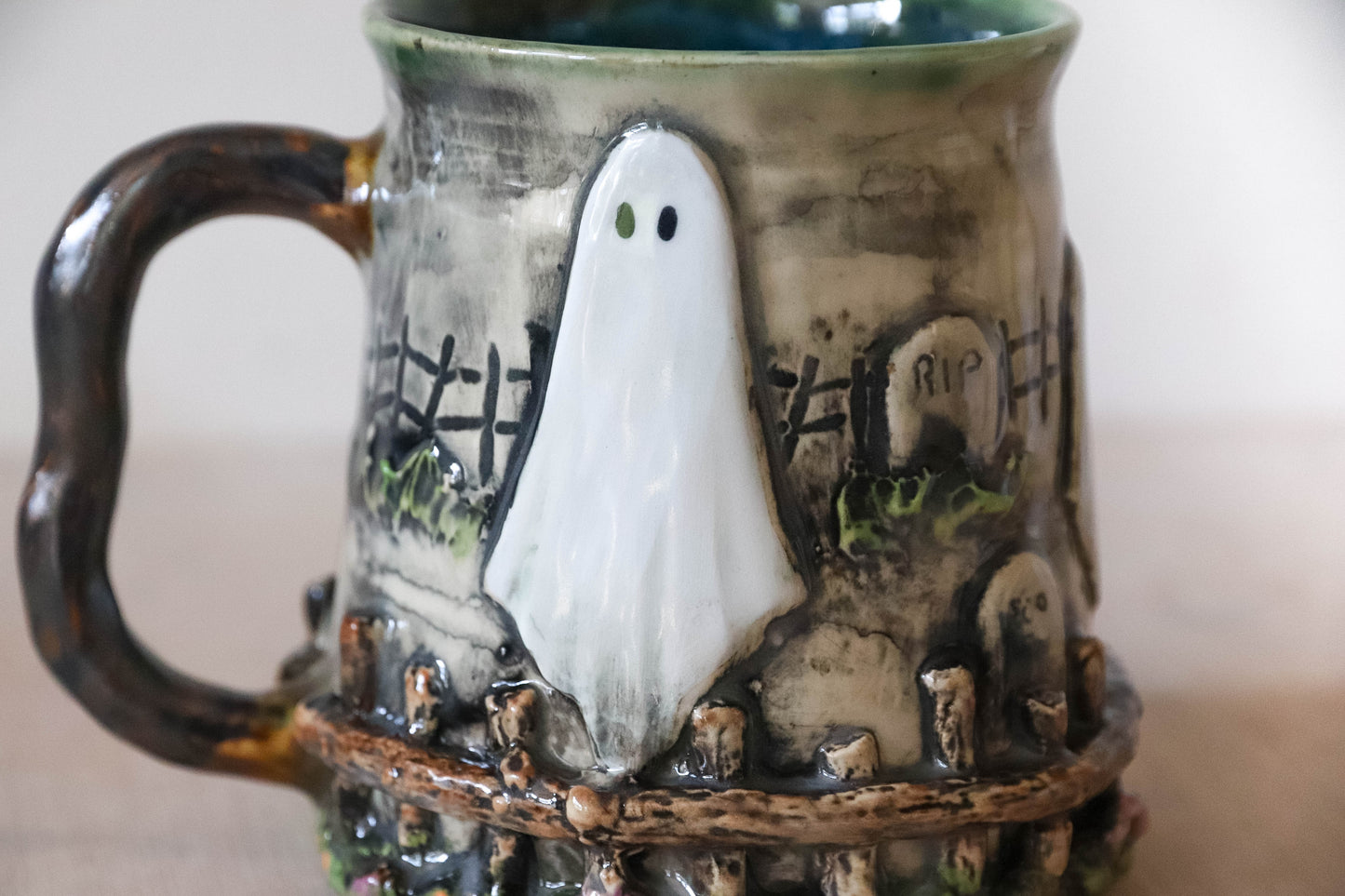 Haunted Cemetery Stoneware Mug