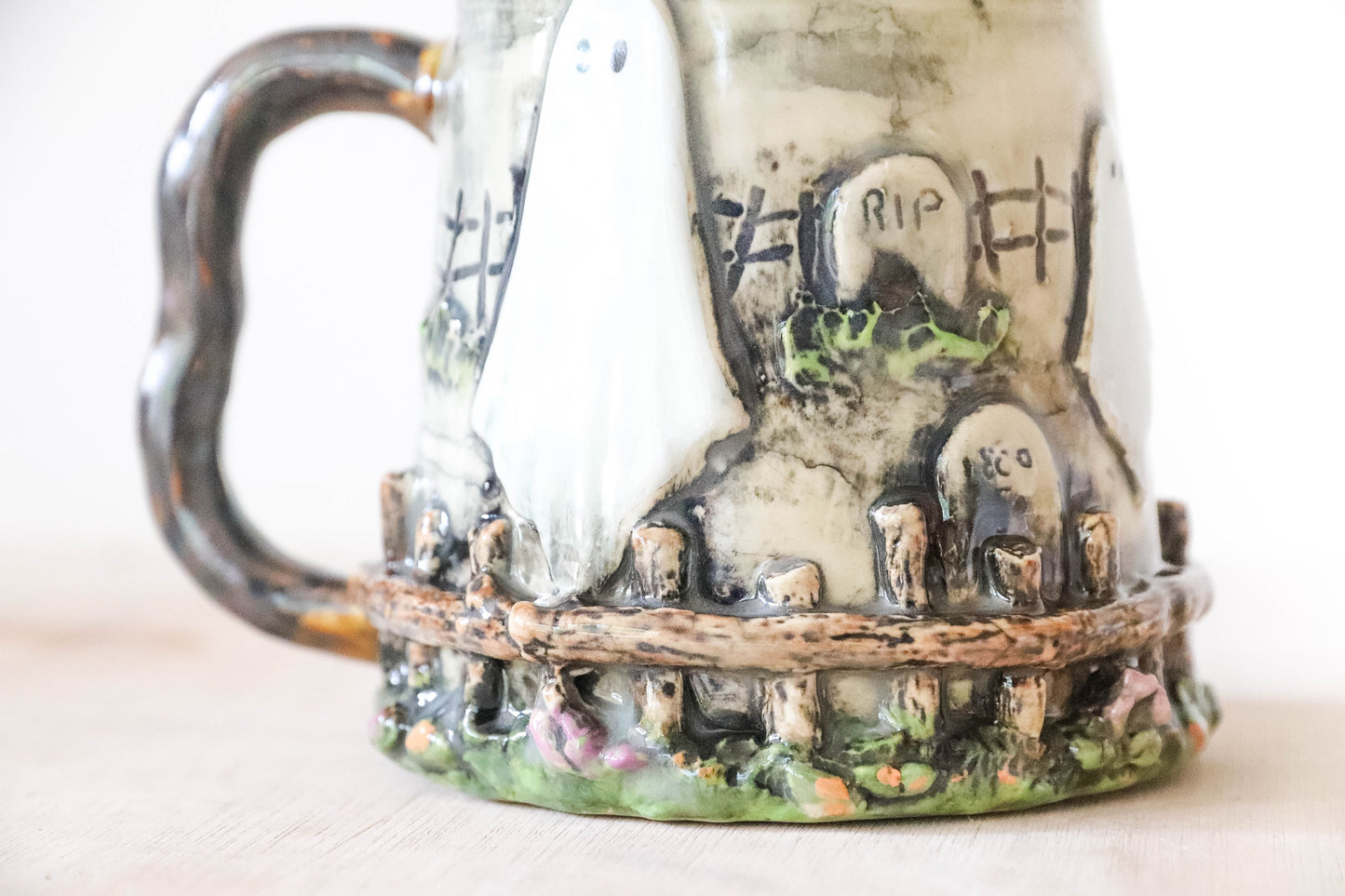 Haunted Cemetery Stoneware Mug