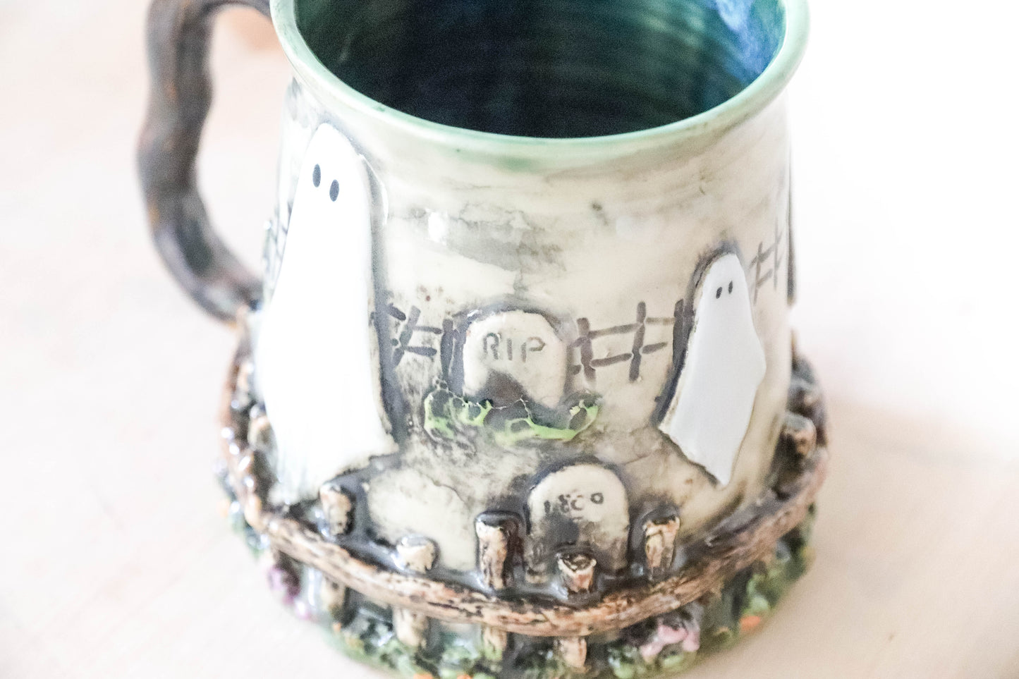 Haunted Cemetery Stoneware Mug