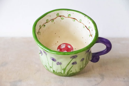 Peekaboo Toadstool Forest Fairy Story Mug