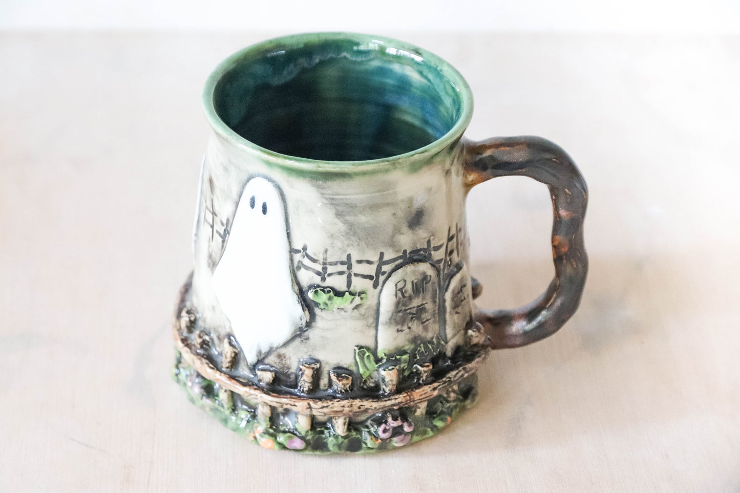 Haunted Cemetery Stoneware Mug