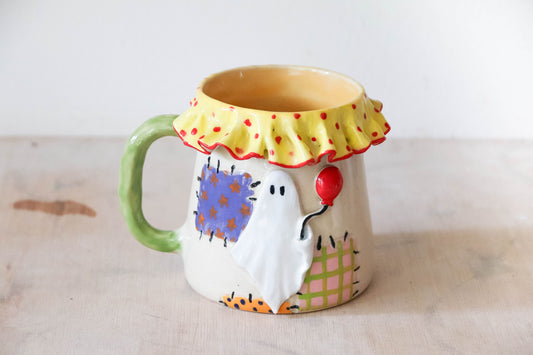 Clown Ghost Stoneware Mug