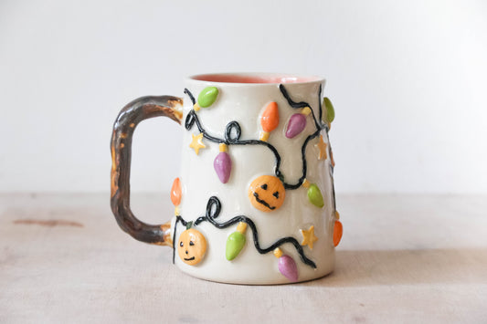 Halloween Lights Stoneware Mug