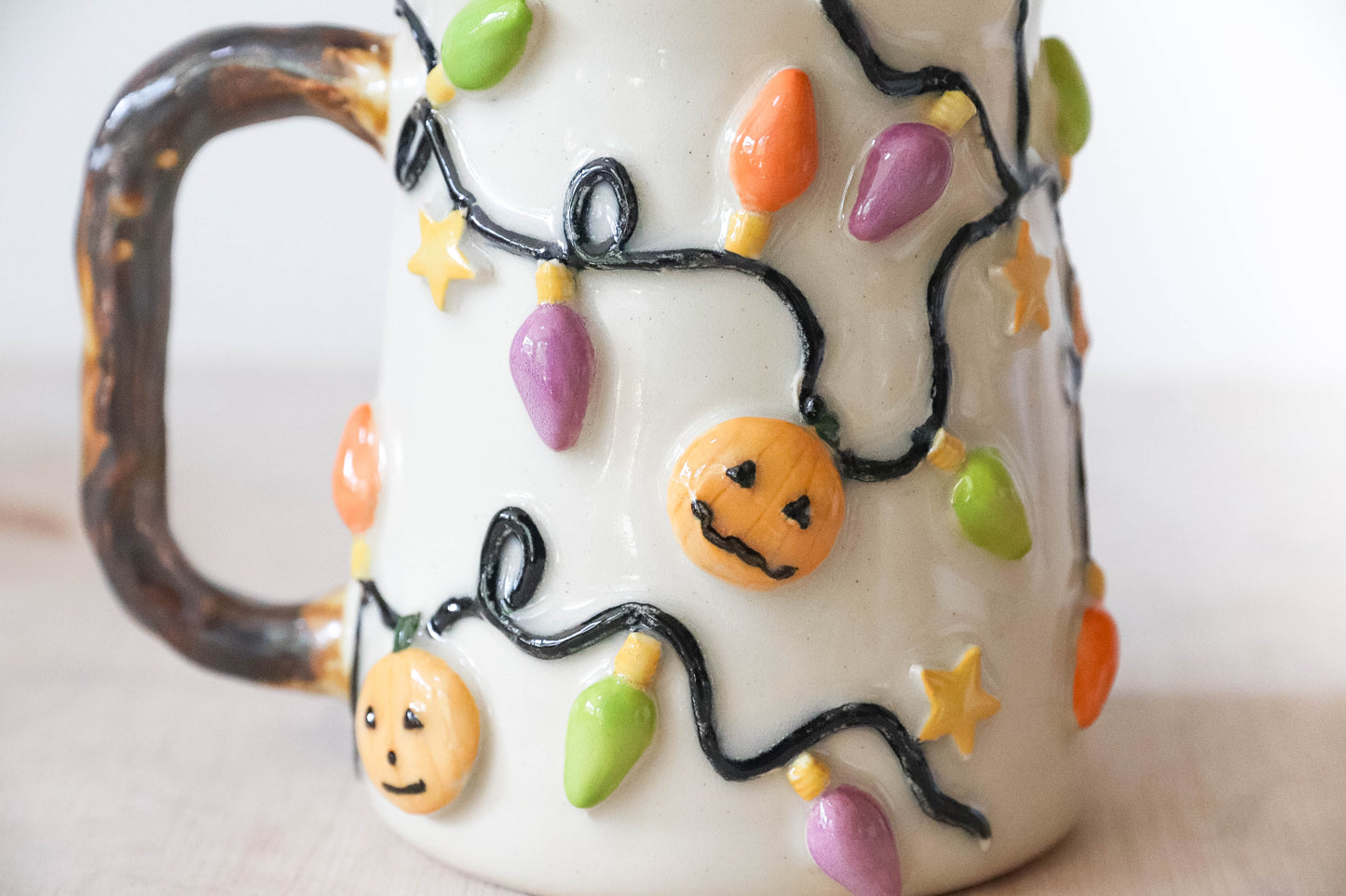 Halloween Lights Stoneware Mug
