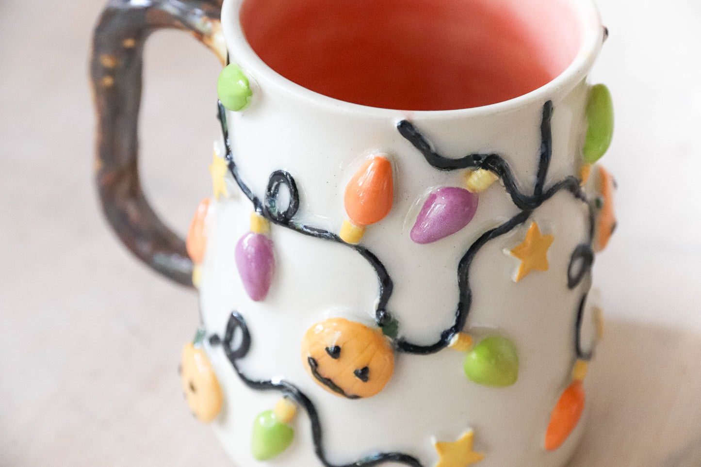 Halloween Lights Stoneware Mug