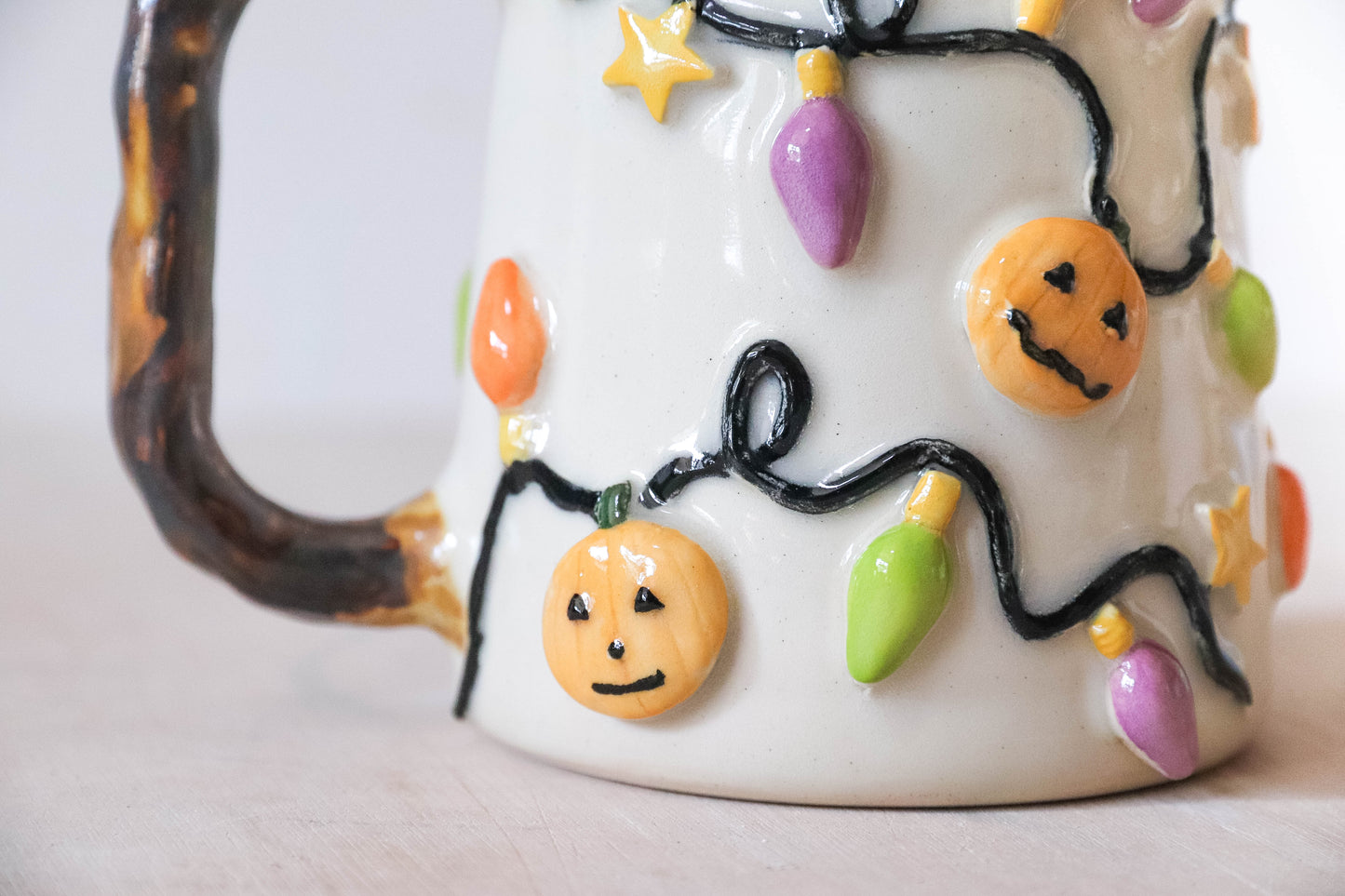 Halloween Lights Stoneware Mug