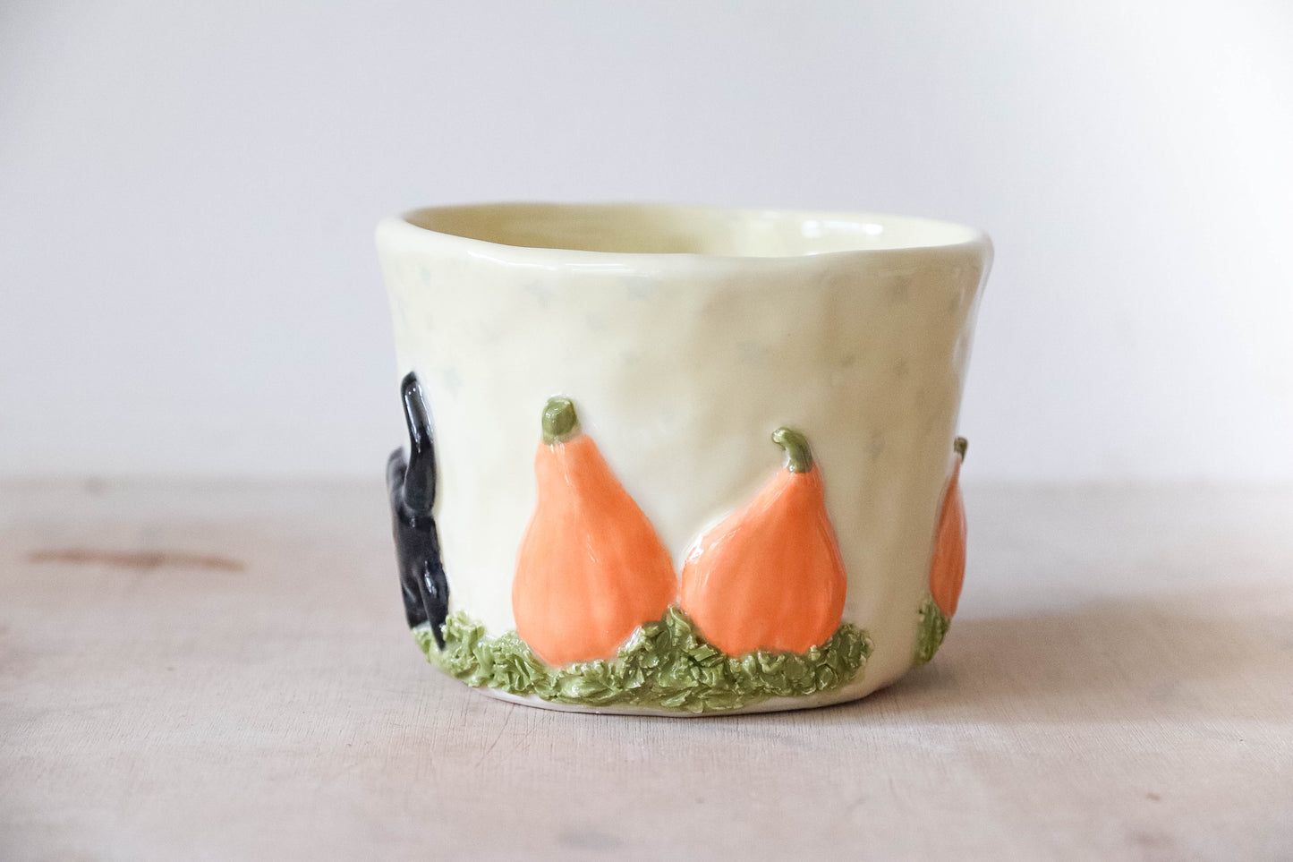 Black Cat Autumn Mug