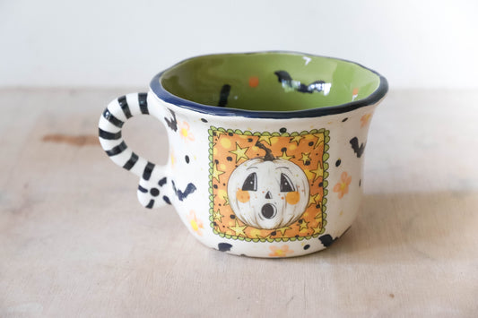 White Pumpkin Halloween Mug