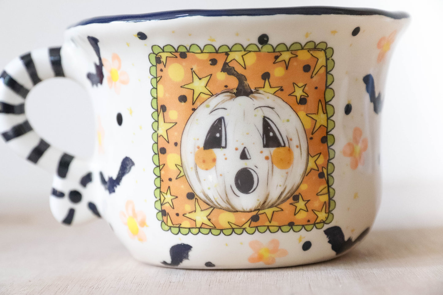 White Pumpkin Halloween Mug