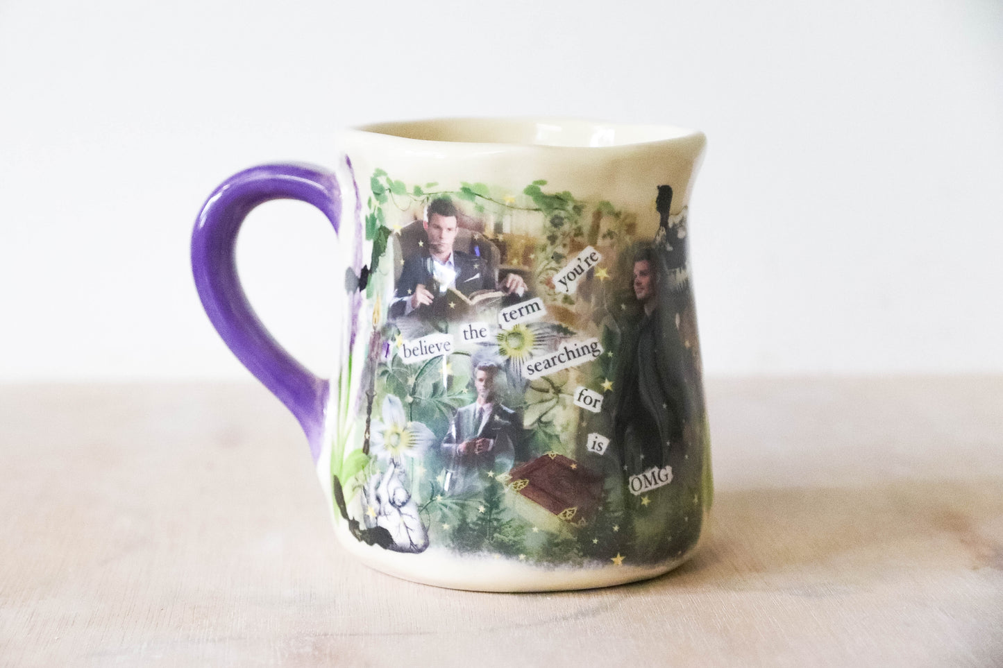 Elijah Cream Lavender Tulip Mug