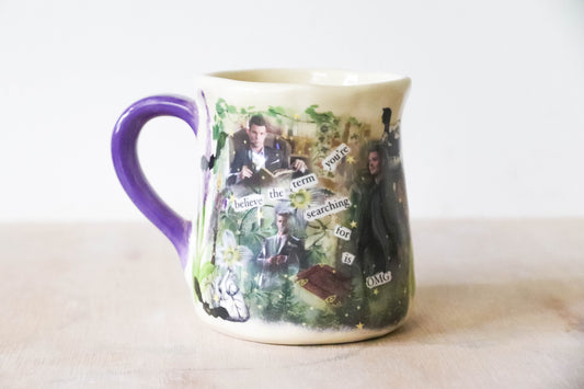 Elijah Cream Lavender Tulip Mug