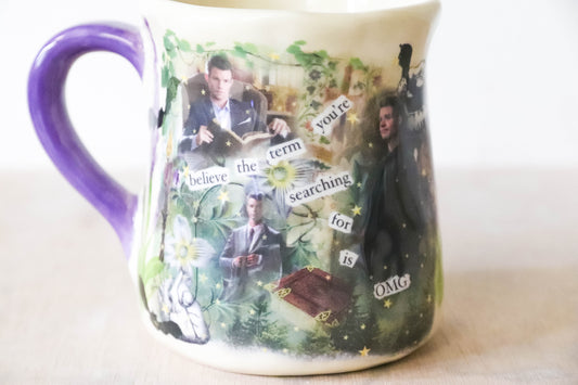 Elijah Cream Lavender Tulip Mug