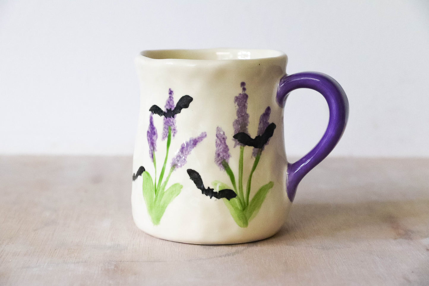 Elijah Cream Lavender Tulip Mug