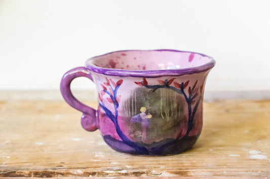 Peekaboo Ghost Purple Pond Fairy Mug