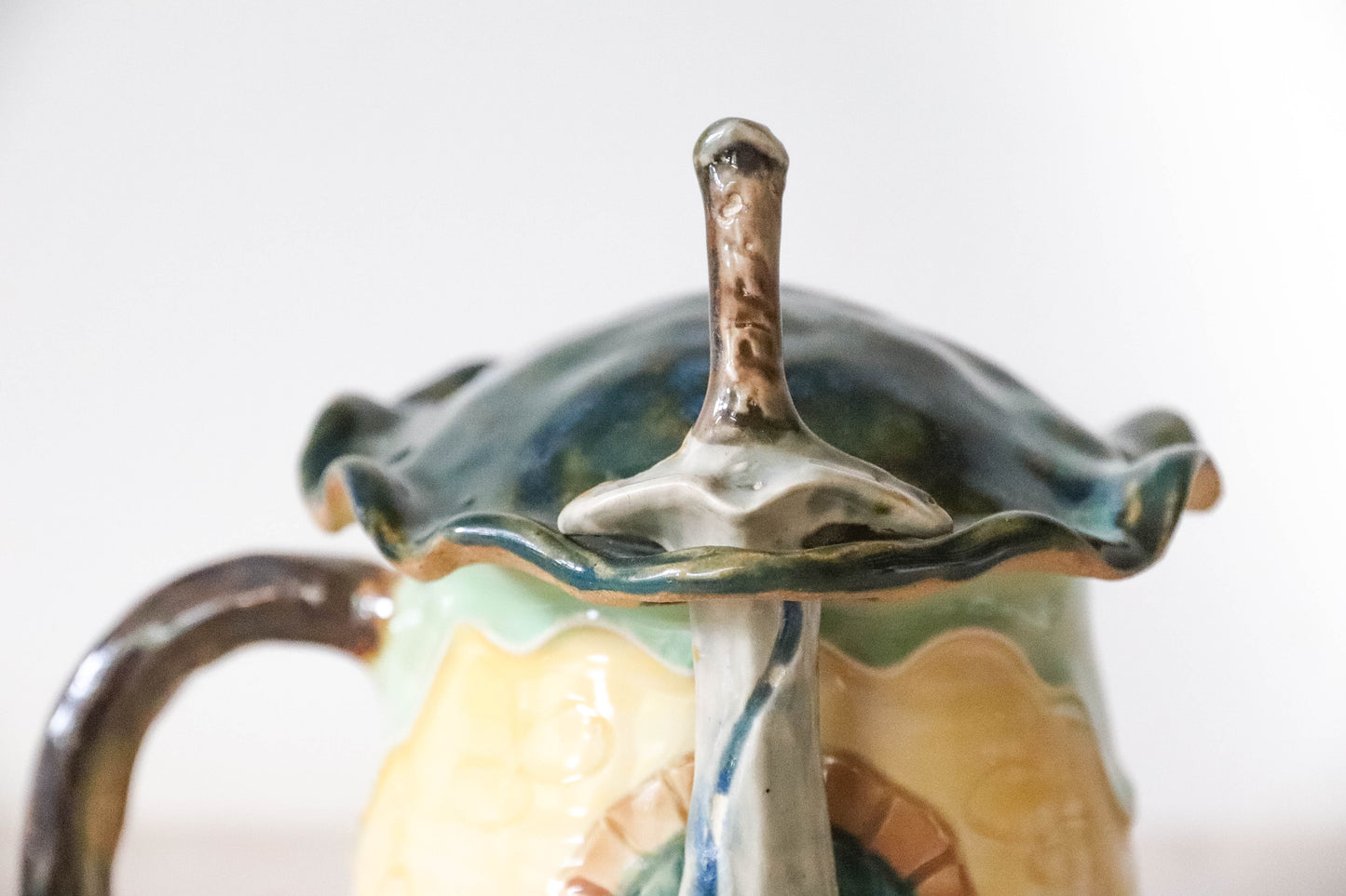 Yellow Hobbit House Sword Stoneware Pot