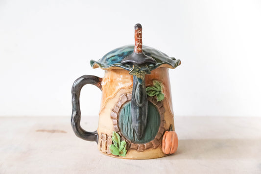 Autumn Hobbit Sword Stoneware Pot