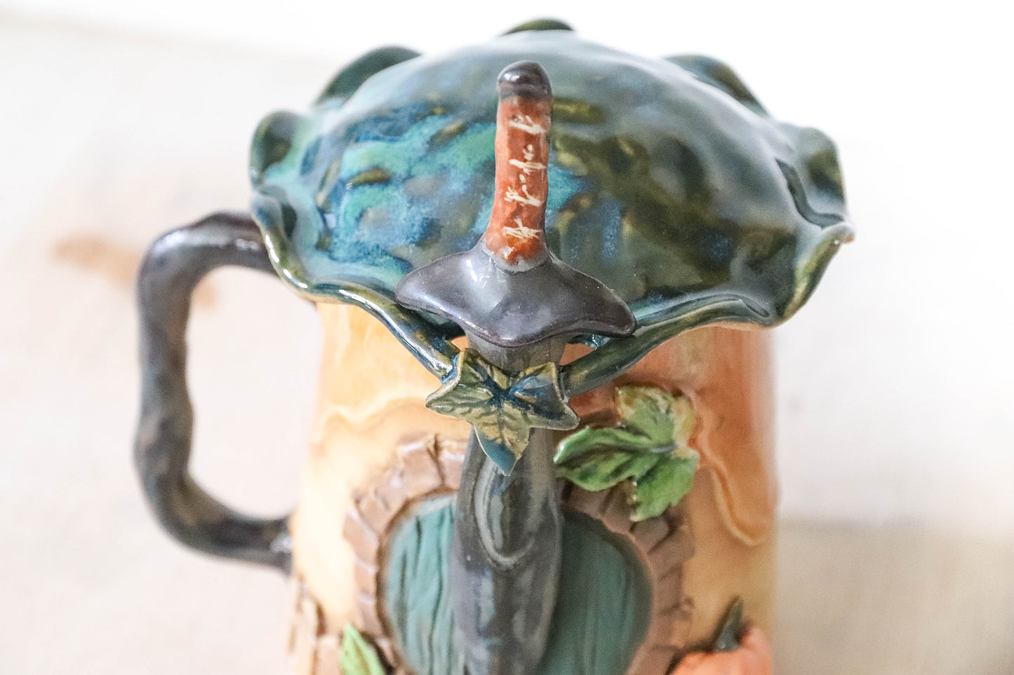 Autumn Hobbit Sword Stoneware Pot