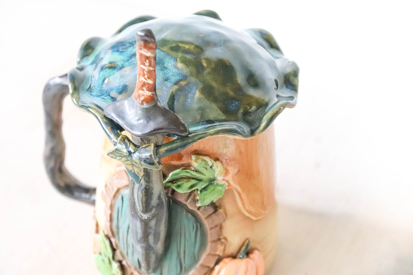 Autumn Hobbit Sword Stoneware Pot