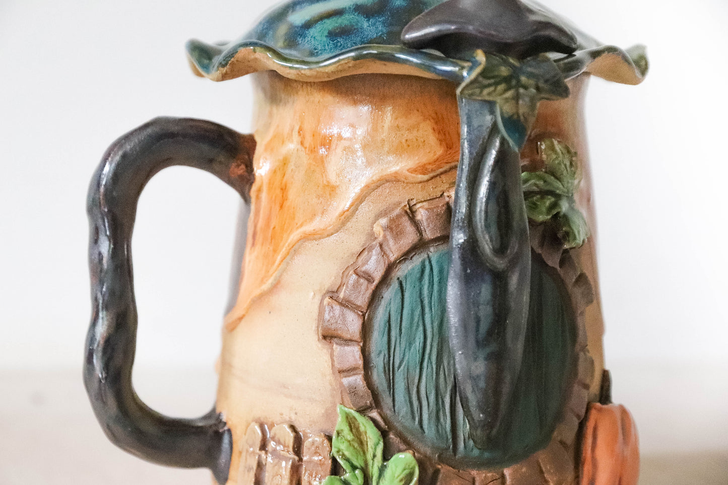 Autumn Hobbit Sword Stoneware Pot