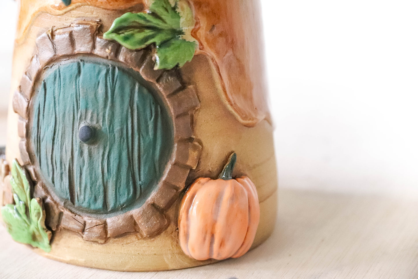 Autumn Hobbit Sword Stoneware Pot
