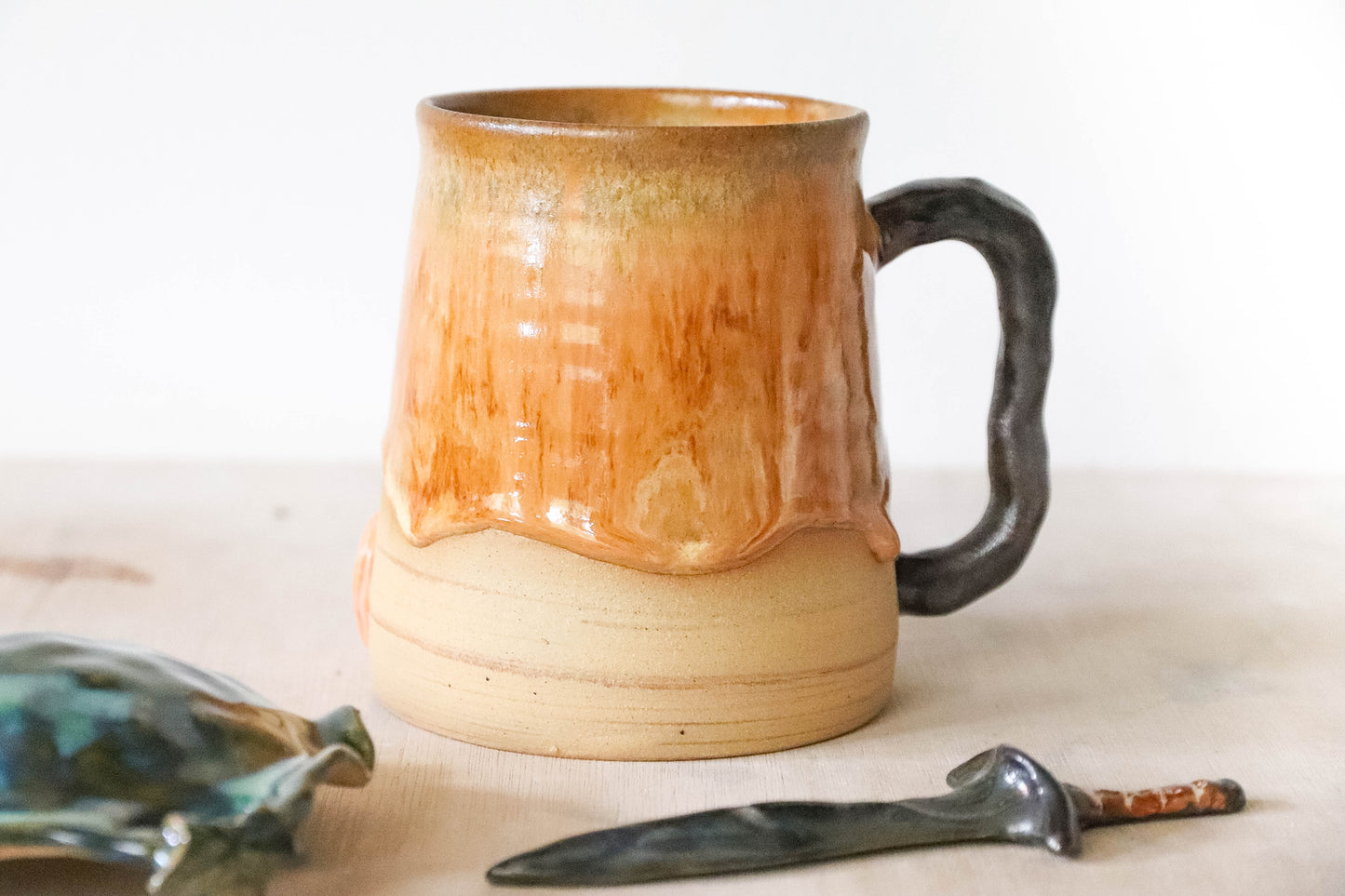 Autumn Hobbit Sword Stoneware Pot