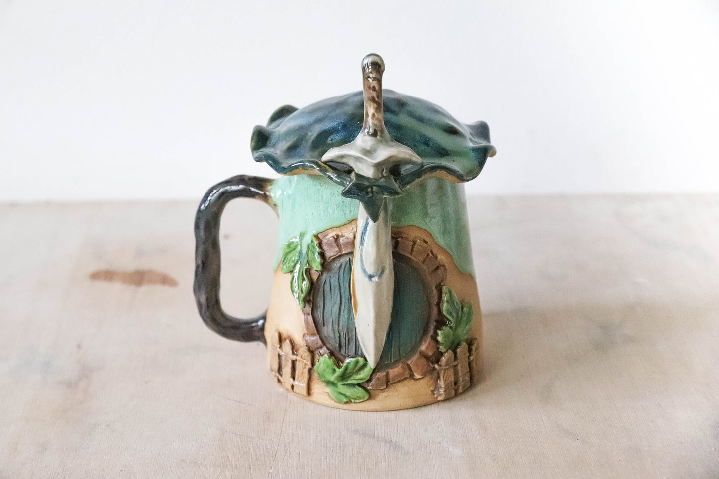 Hobbit Sword Stoneware Pot