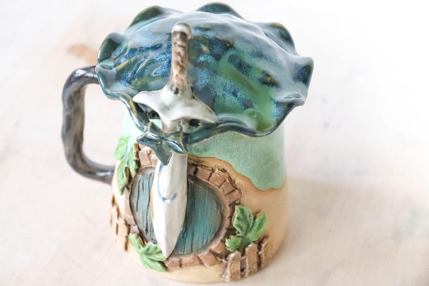 Hobbit Sword Stoneware Pot