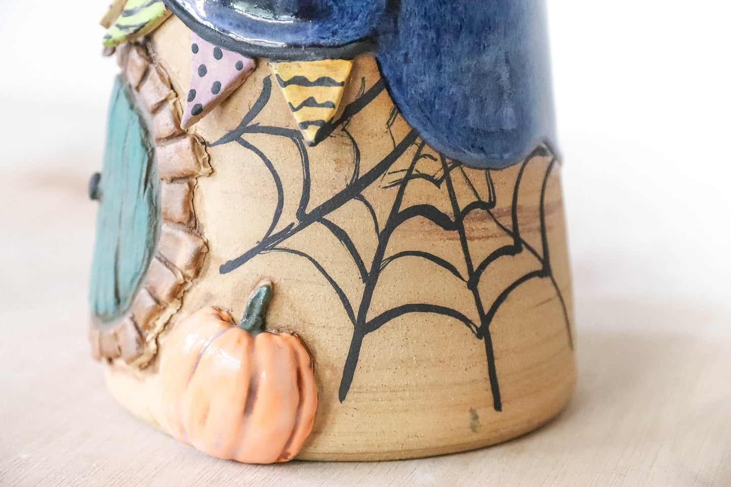 Halloween Hobbit House Stoneware Pot