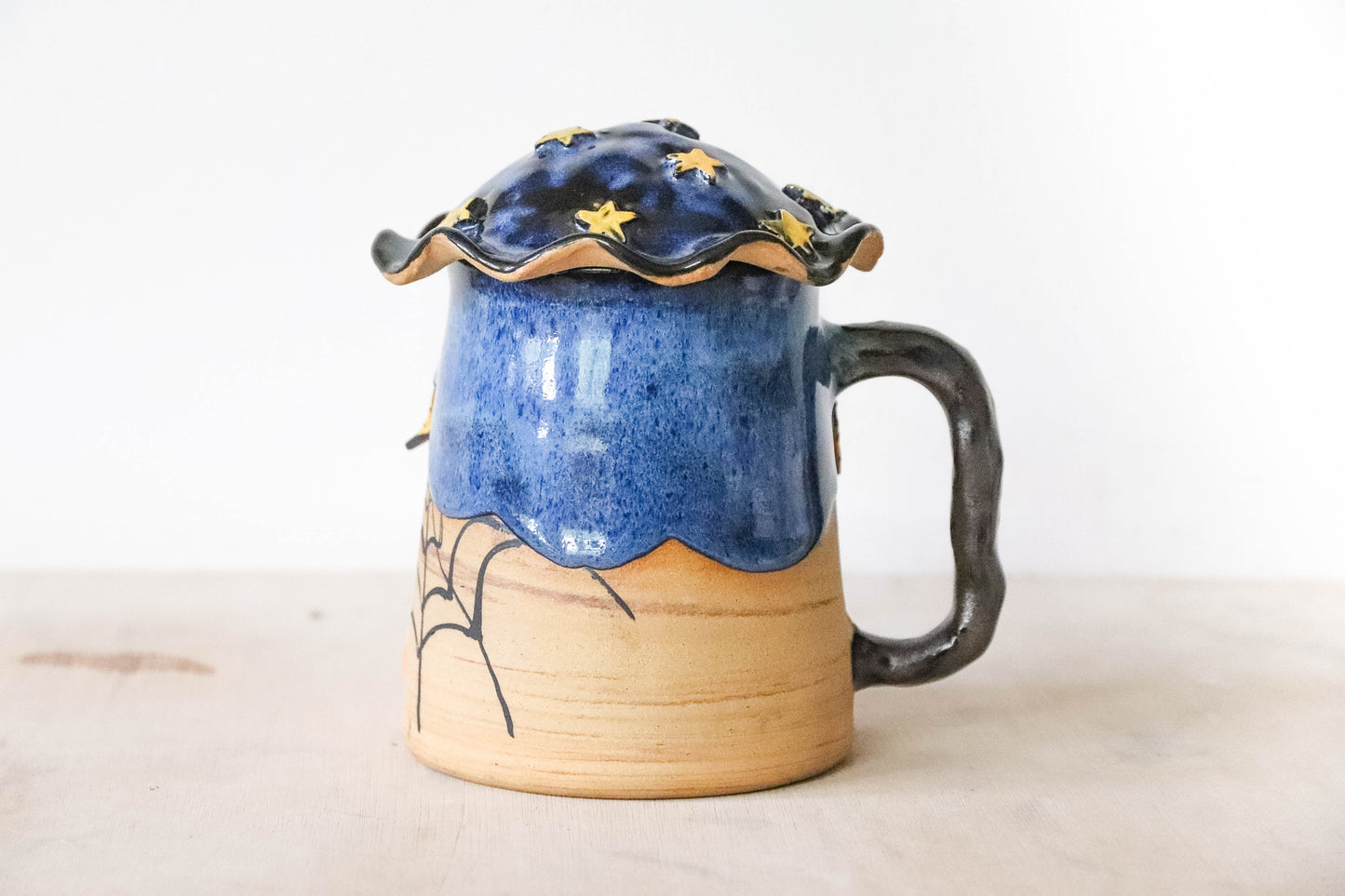 Halloween Hobbit House Stoneware Pot