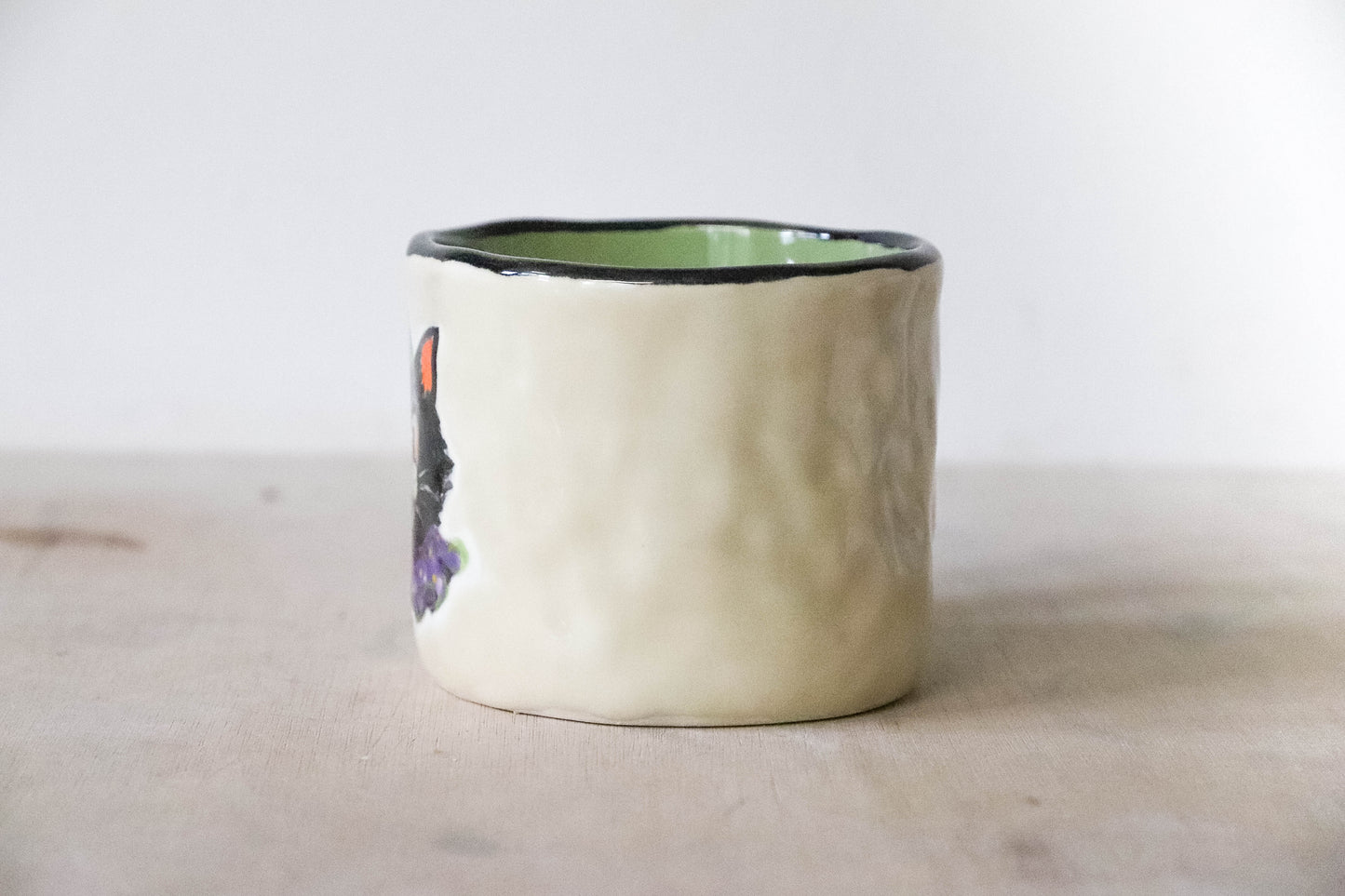 Vintage Halloween Cat Pot Medium