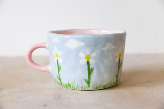 Pink Blue Spring Short Mug