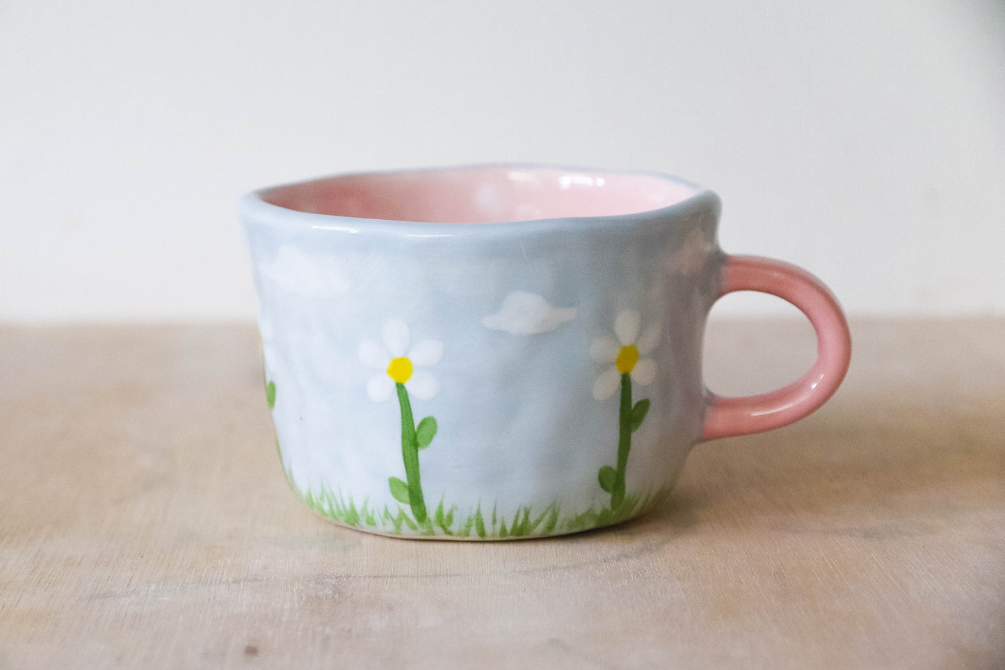 Pink Blue Spring Short Mug