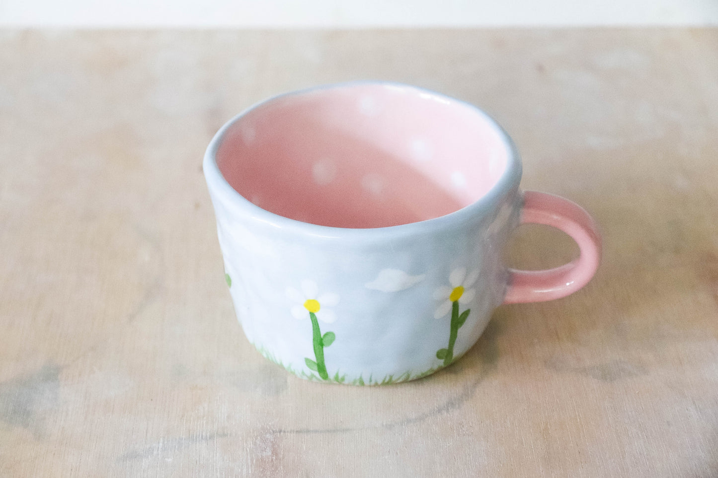 Pink Blue Spring Short Mug