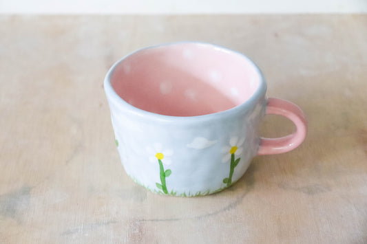 Pink Blue Spring Short Mug