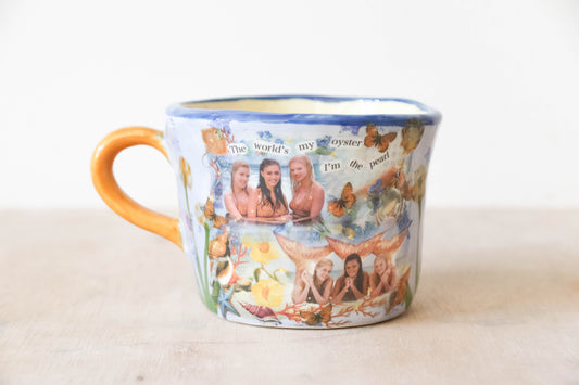 Yellow Blue H20 Pearl Mug