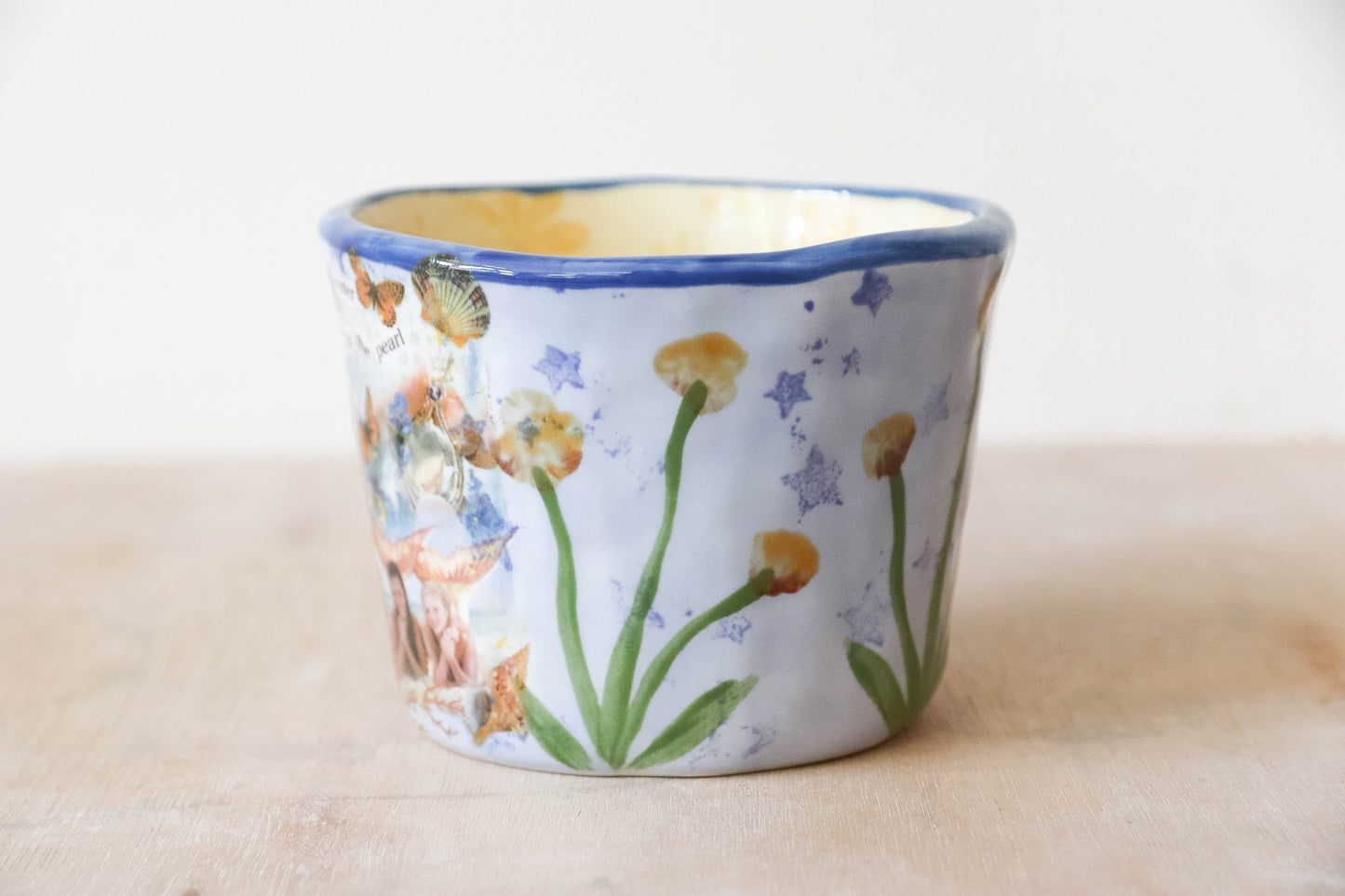 Yellow Blue H20 Pearl Mug