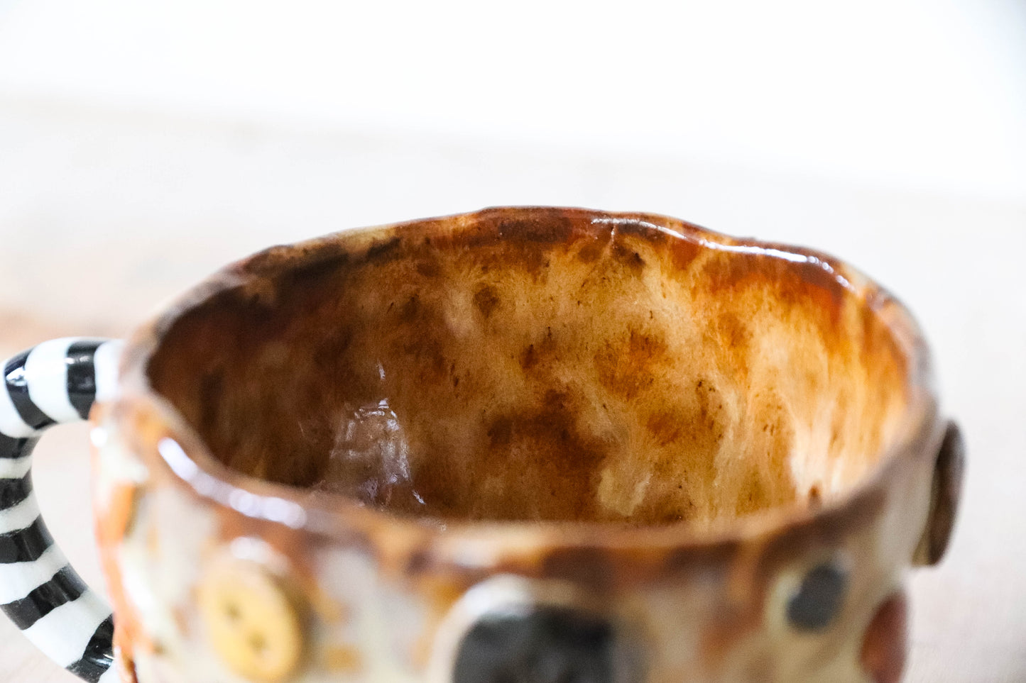 Buttons Stoneware Pot