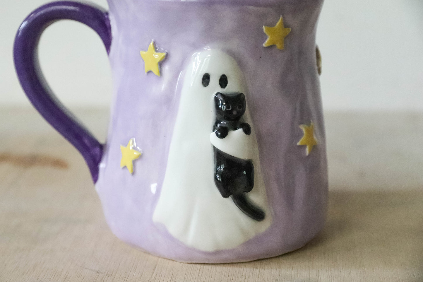 Ghost and Cat Tulip Pot