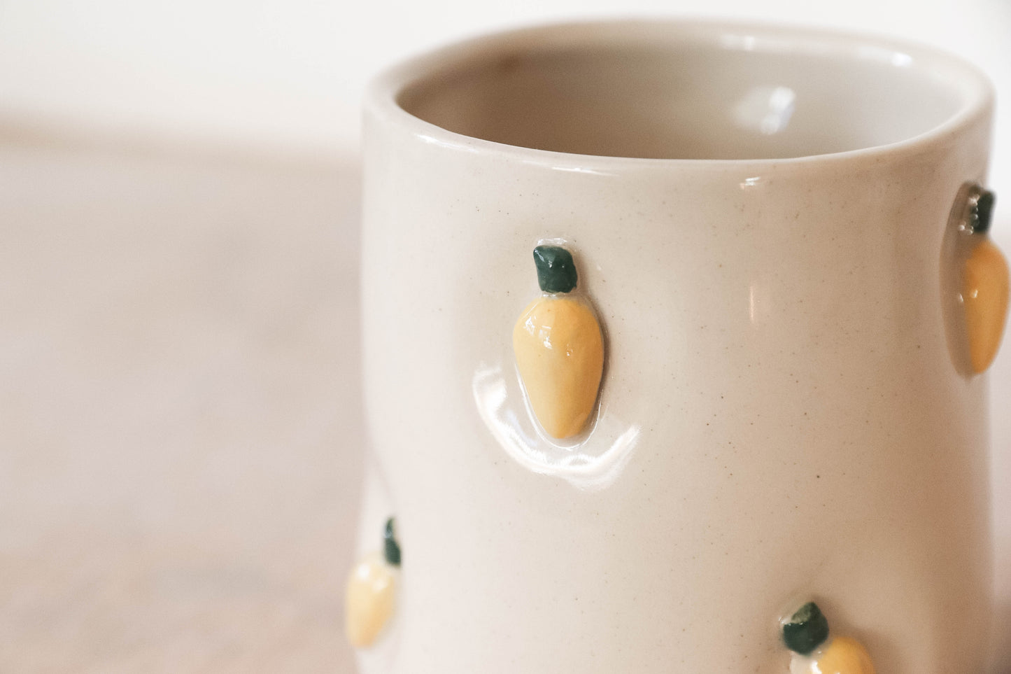 Warm Lights Dimple Small Stoneware Cup