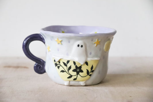 Ghost Bathroom Flared Pot
