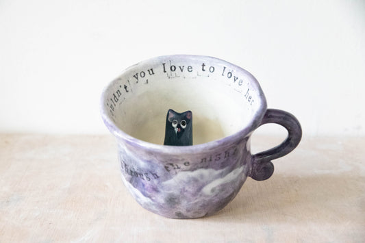 Peekaboo Cat Rhiannon Mug