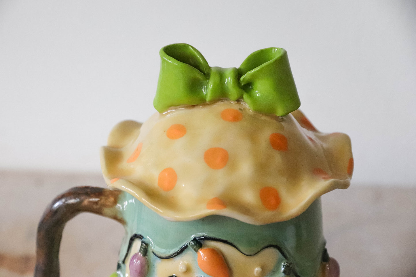 Halloween House Stoneware Pot