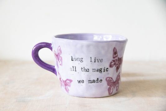 Peekaboo Koi Long Live Purple Mug